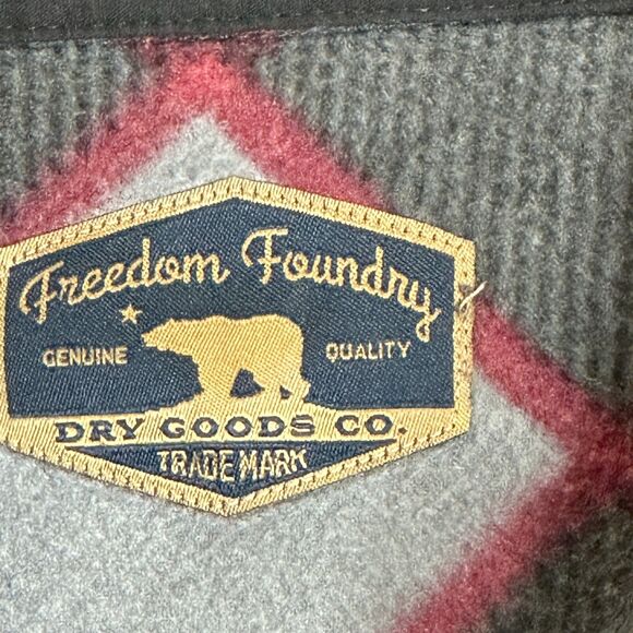 Freedom Foundry Shirt Men's Sz Large Plaid Plush Fleece Button Up Chest Pocket - Picture 10 of 14